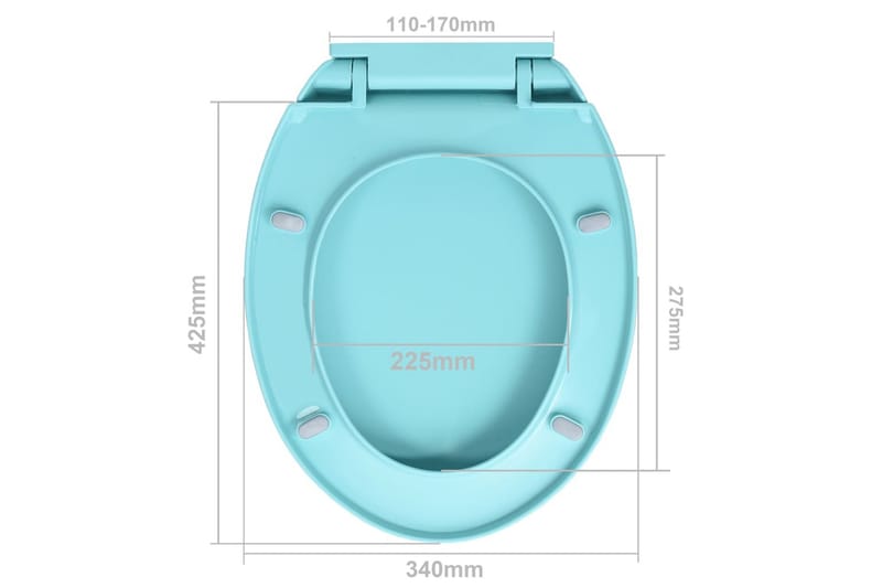 Toalettsits mjuk stängning grön oval - Grön - Toalettsits