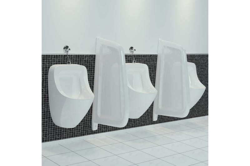 Skiljevägg för urinal keramik vit - Vit - Urinoar - Vägghängd toalett
