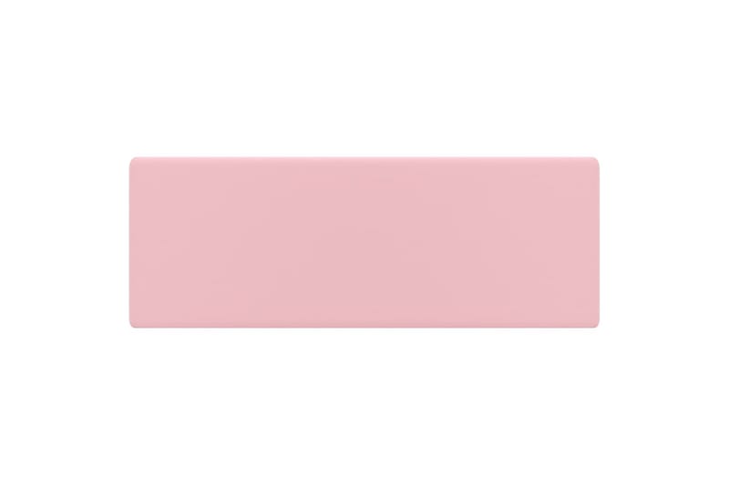 Fyrkantigt handfat bräddavlopp matt rosa 41x41 cm keramik - Rosa - Enkelhandfat