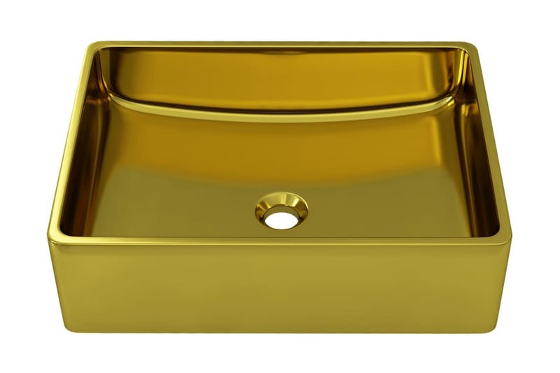 Handfat 41x30x12 cm keramik guld - Guld - Enkelhandfat