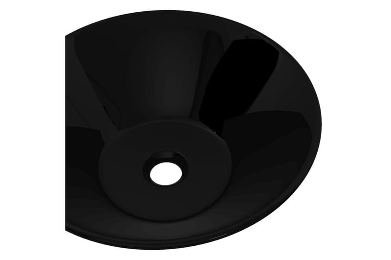 Handfat i glansig svart keramik rund - Svart - Enkelhandfat