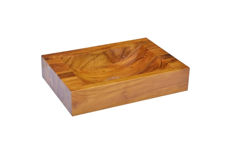 Handfat massiv teak 50x35x10 cm - Brun - Enkelhandfat