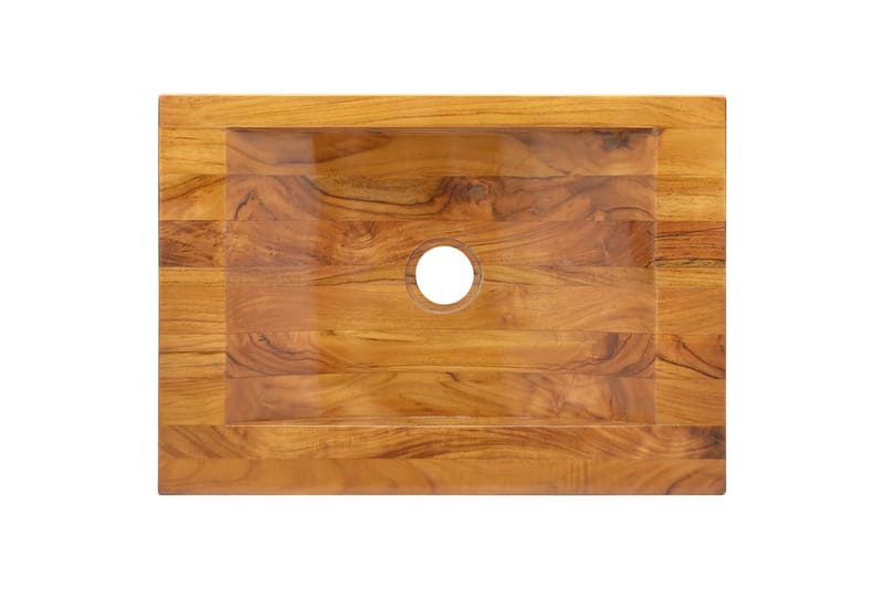 Handfat massiv teak 50x35x10 cm - Brun - Enkelhandfat