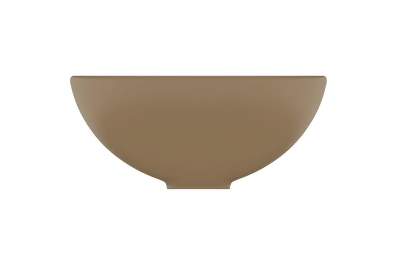 Lyxigt runt handfat matt gräddvit 32,5x14 cm keramik - Vit - Enkelhandfat