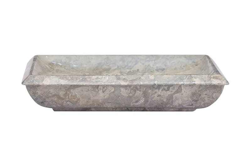 Handfat grå 50x35x10 cm marmor - Grå - Enkelhandfat