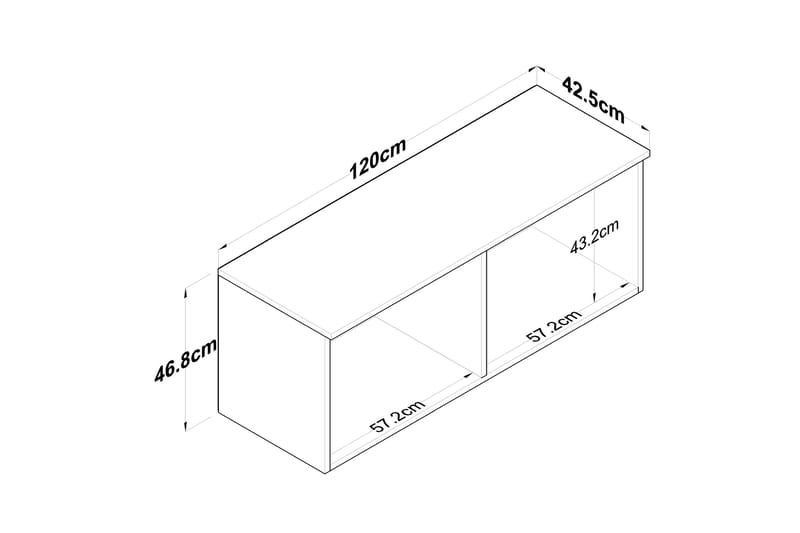 Frostine Överskåp - Valnöt/Vit - Hus & renovering - Kök & bad - Kök & tvättstuga - Köksinredning - Köksskåp