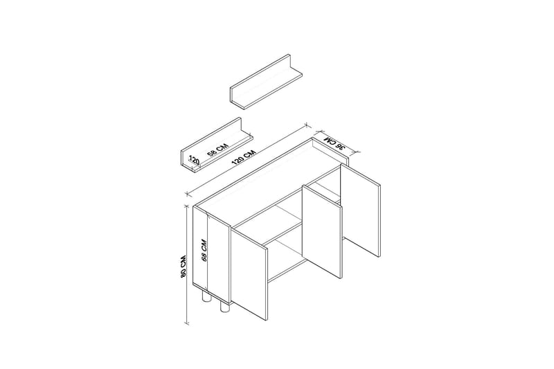 Holliday Underskåp - Vit - Hus & renovering - Kök & bad - Kök & tvättstuga - Köksinredning - Köksskåp