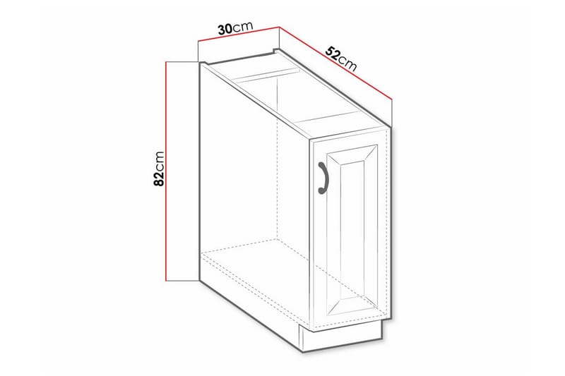 Templemore Köksskåp 30 cm - Köksskåp