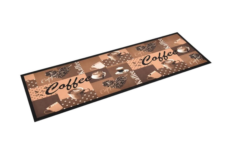 Köksmatta maskintvättbar kaffe brun 60x180 cm - Brun/Flerfärgad - Köksmatta