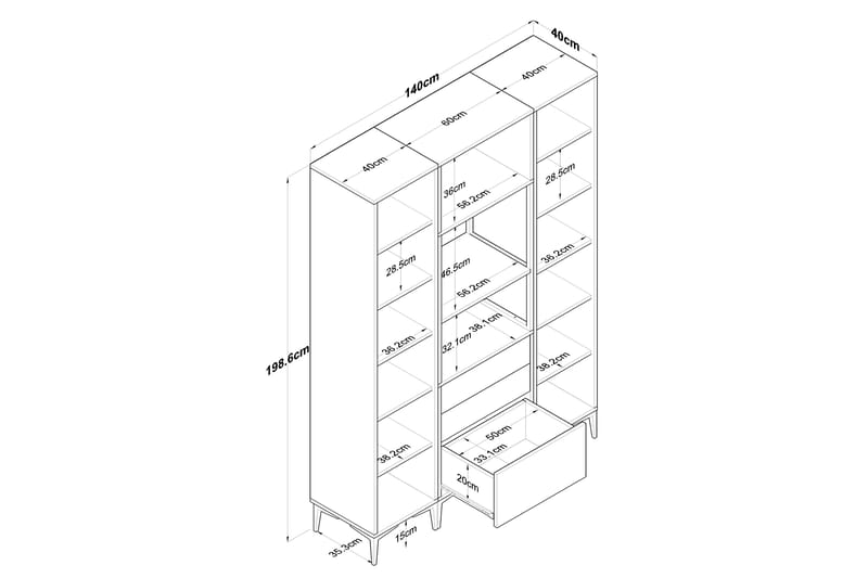 Eligius Högskåp - Vit - Hus & renovering - Kök & bad - Kök & tvättstuga - Tvättstugeinredning - Tvättskåp