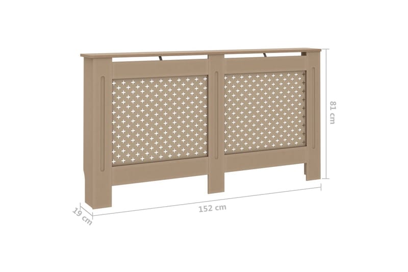 Elementskydd 152x19x81 cm MDF - Brun - Elementskydd