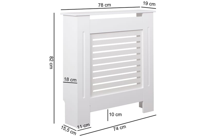 Moening Förvaringsskåp 78x19 cm - Vit - Hus & renovering - Klimatkontroll - Uppvärmning - Element & radiator - Elementskydd