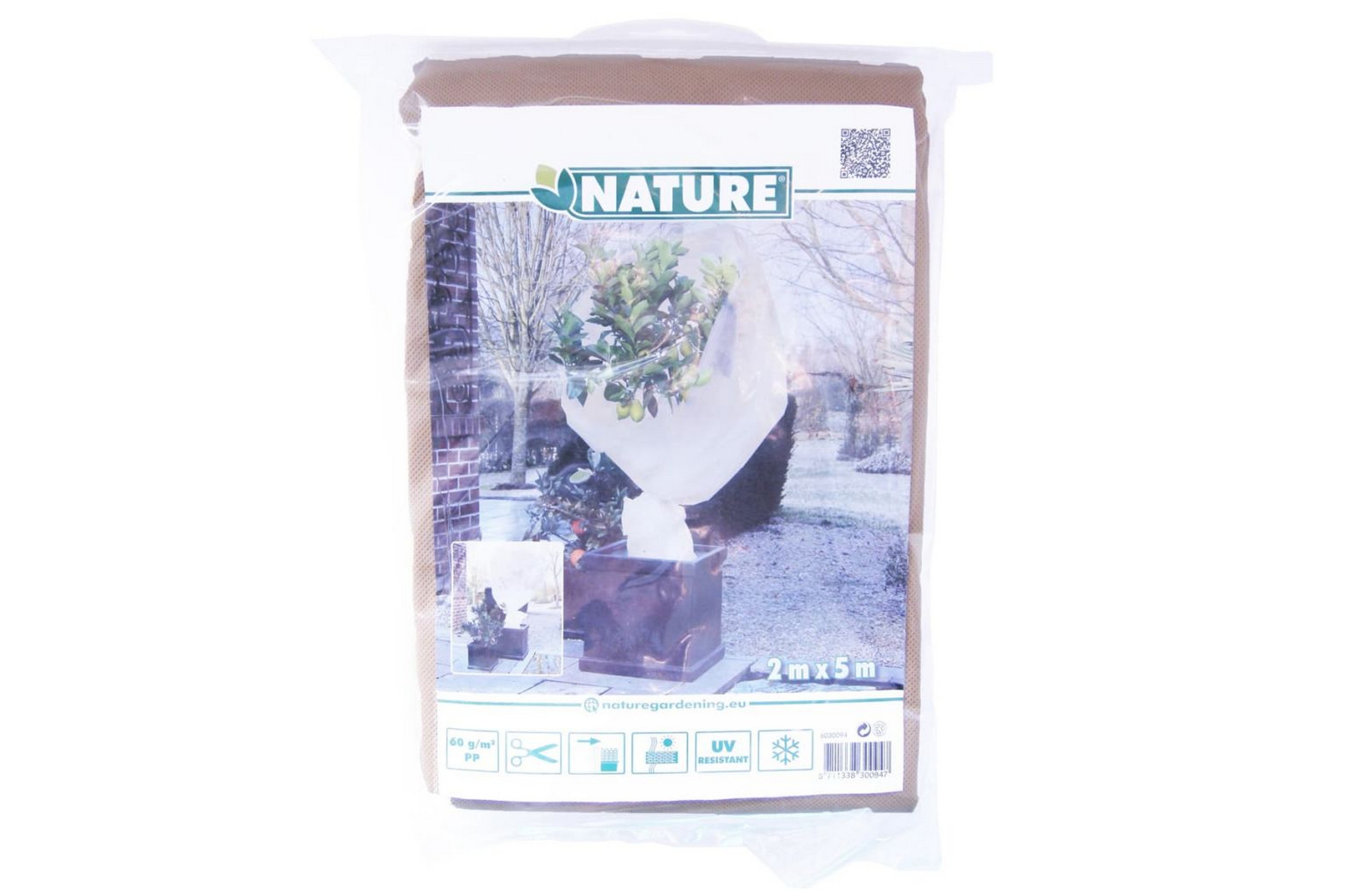 Nature Frostskydd för växter fleece 60 g/m² beige 2x5 m - 407092