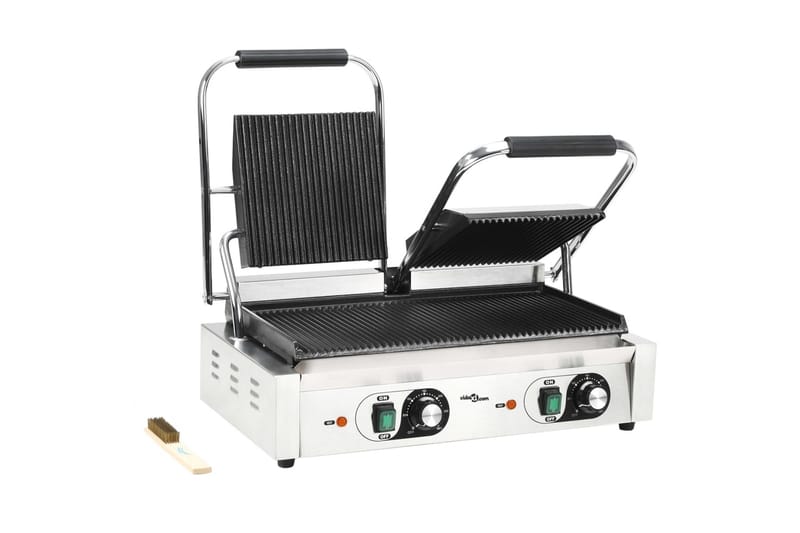 Paninigrill dubbel 3600 W 57x30,5x20 cm - Silver - Hushåll - Matlagning & Bakning - Köksredskap & kökstillbehör