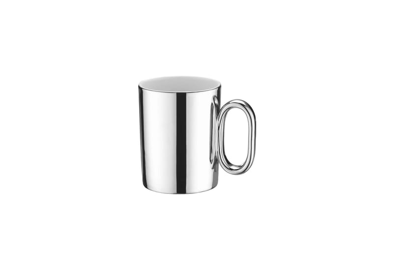 Aldeboarn Kaffekopp 4-delar - Silver/Vit - Kaffekopp & kaffemugg - Porslin - Muggar & koppar