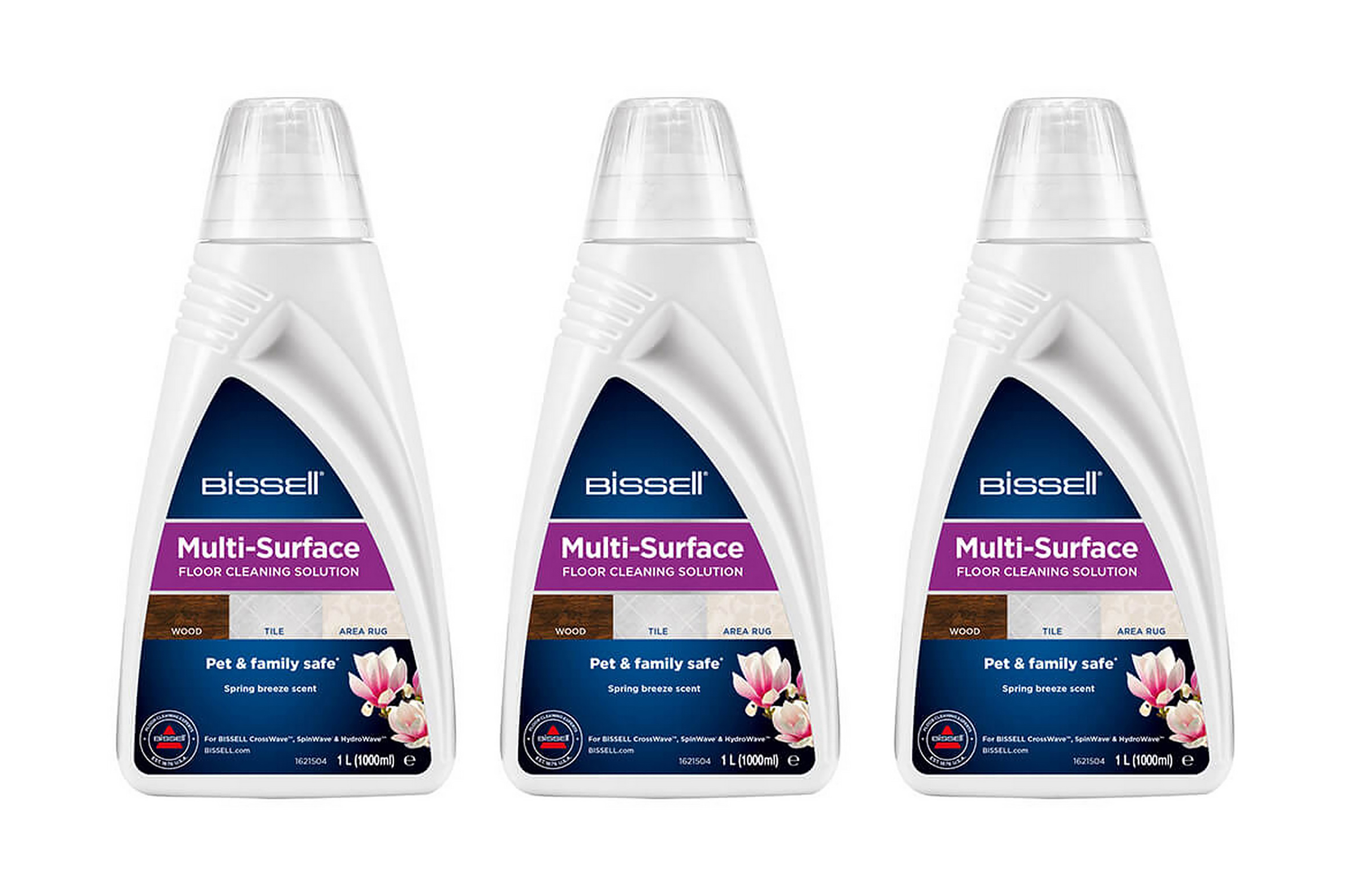 BISSELL MultiSurface Detergent CrossWave/SpinWave Trio Pack - Dammsugartillbehör Vit,Blå