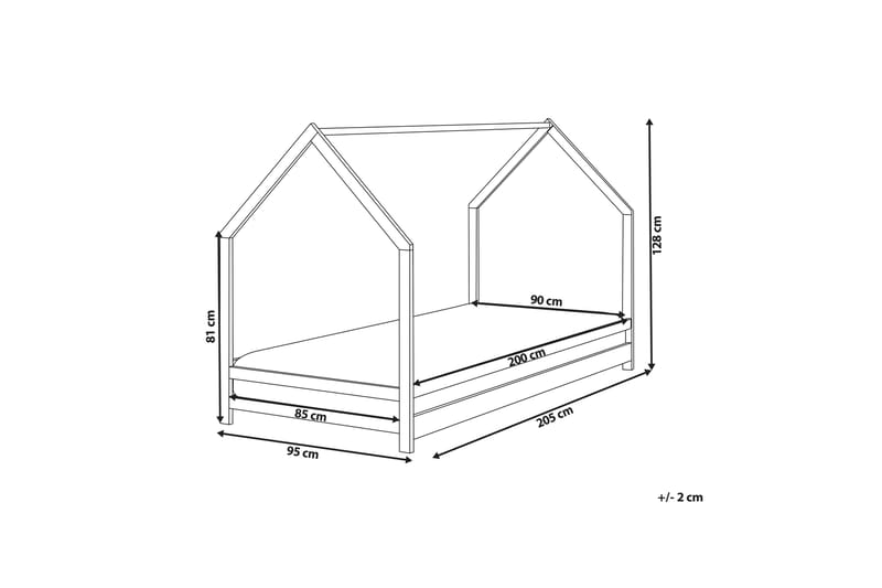 Farrah Juniorsäng 90x200 cm - Grå - Möbler - Barnmöbler - Barnsäng & juniorsäng