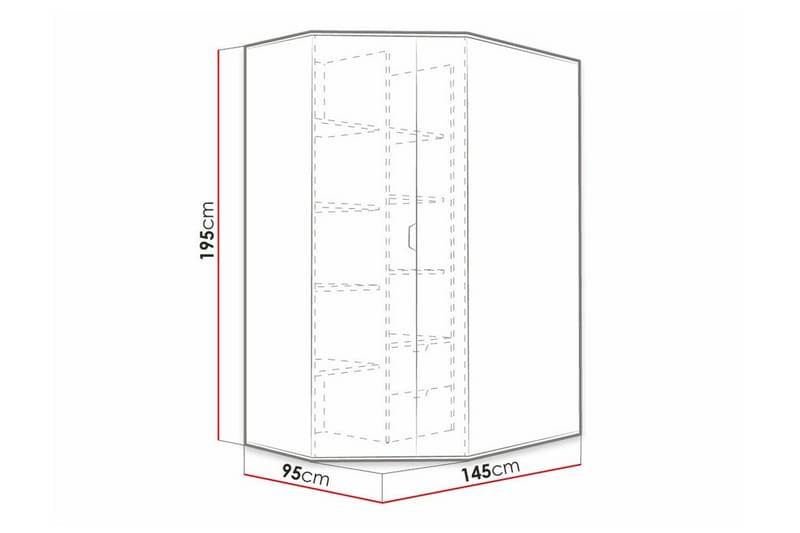 Edinbane Barnskåp 145x195 cm - Brun - Möbler - Barnmöbler - Förvaring barnrum - Skåp barnrum