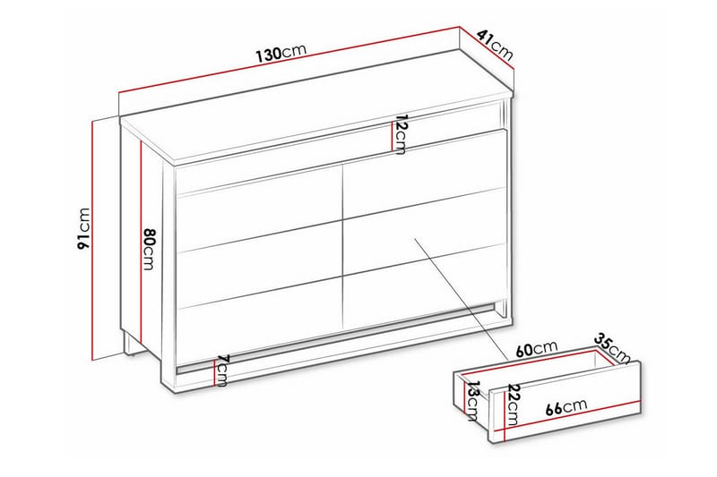 Rathmore Barnskåp 130x91 cm - Svart - Skåp barnrum