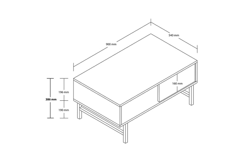 Almasi Soffbord 90 cm - Ek - Möbler - Bord & matgrupper - Soffbord