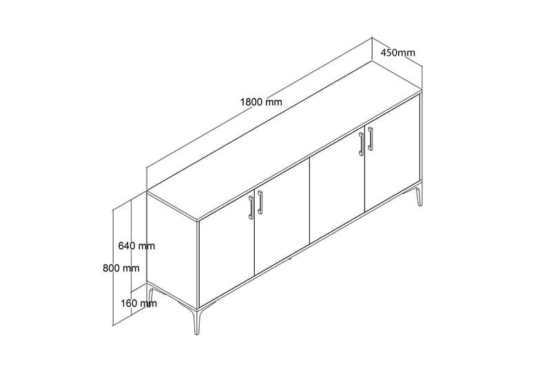 Aresine Konsollbord 180 cm - Antracit - Möbler - Bord & matgrupper - Avlastningsbord - Hallbord