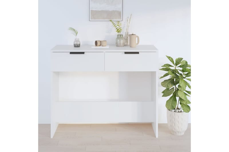 beBasic Konsolbord vit 90x36x75 cm konstruerat trä - White - Hallbord - Konsolbord & sidobord