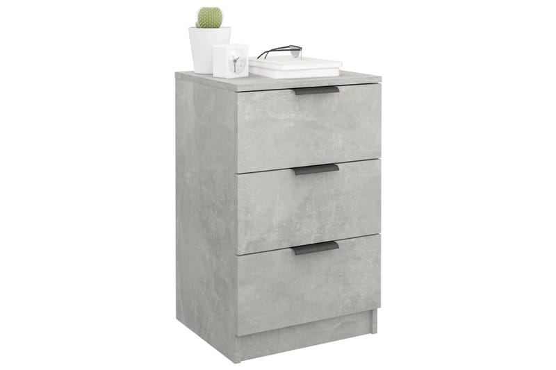 beBasic Sängbord 2 st betonggrå 40x36x65 cm - Grey - Sängbord & nattduksbord