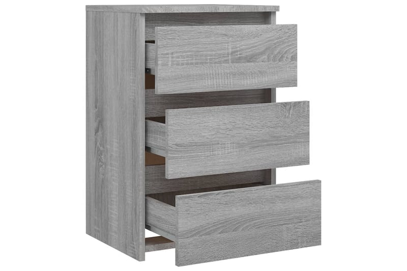 beBasic Sängbord 2 st grå sonoma 40x35x62,5 cm konstruerat trä - Grey - Sängbord & nattduksbord