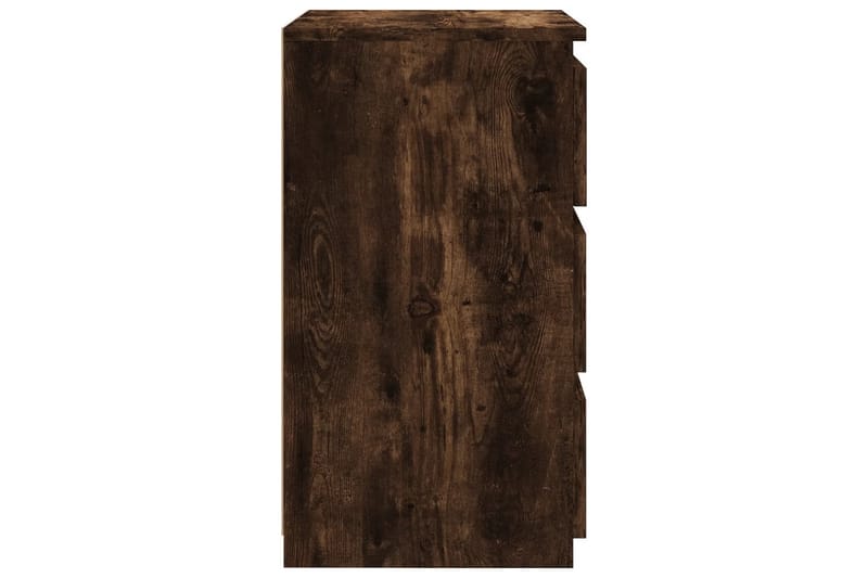 beBasic Sängbord 2 st rökfärgad ek 40x35x62,5 cm konstruerat trä - Brown - Möbler - Bord & matgrupper - Avlastningsbord - Sängbord & nattduksbord