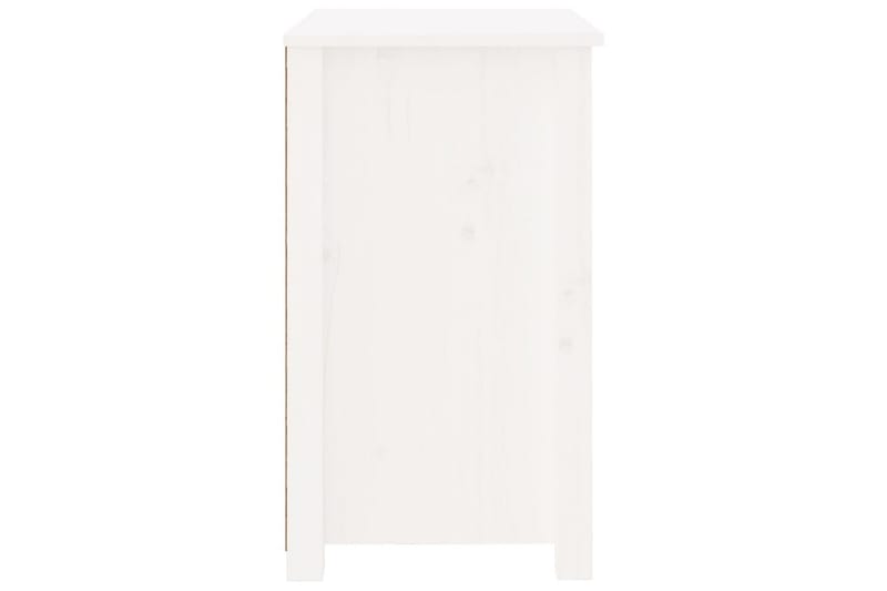 beBasic Sängbord 2 st vit 50x35x61,5 cm massiv furu - White - Möbler - Bord & matgrupper - Avlastningsbord - Sängbord & nattduksbord