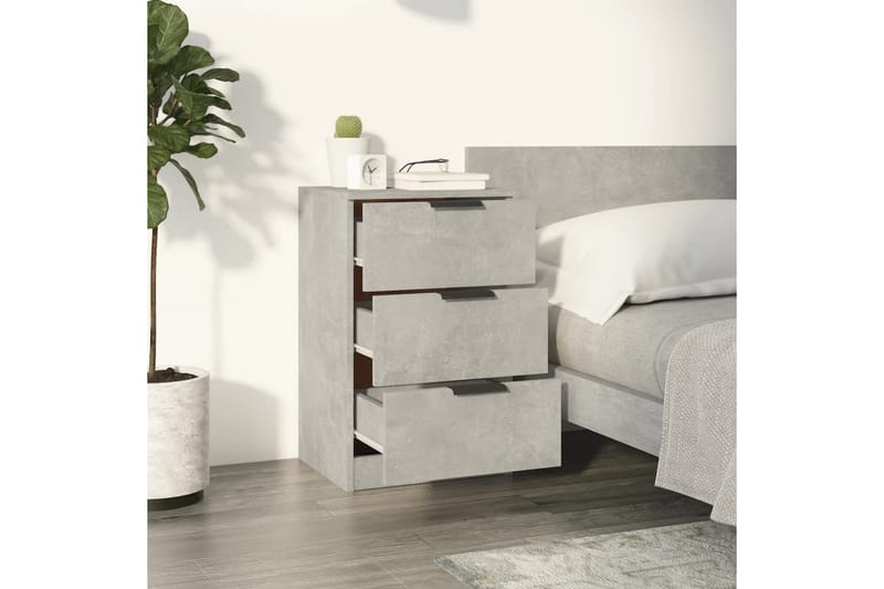 beBasic Sängbord betonggrå 40x36x65 cm - Grey - Sängbord & nattduksbord