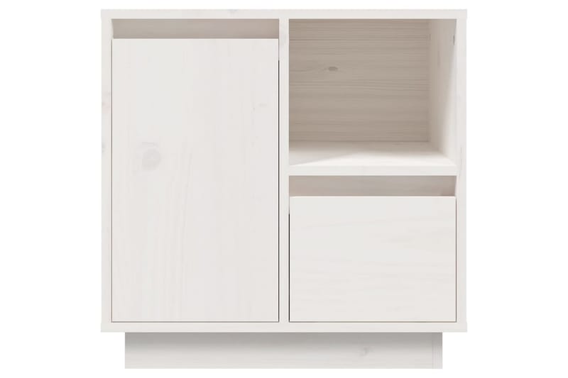 beBasic Sängbord vit 50x34x50cm massiv furu - White - Sängbord & nattduksbord