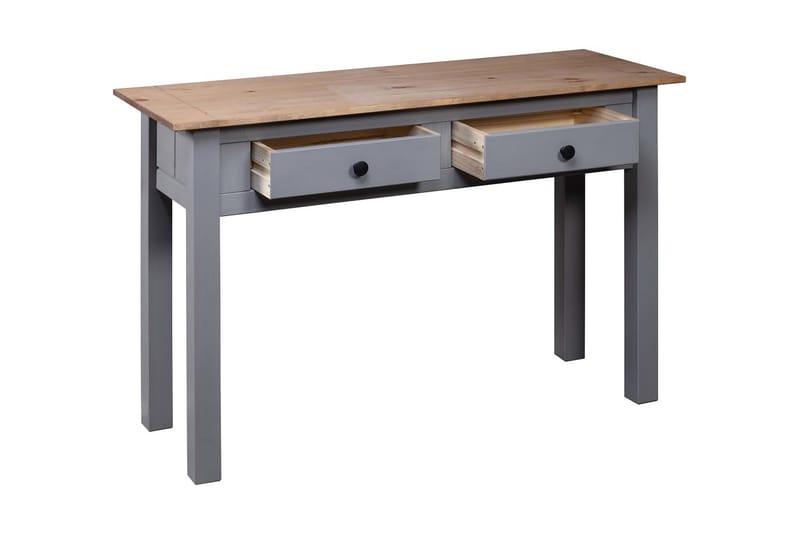Avlastningsbord grå 110x40x72 cm massiv furu panama - Grå - Lampbord - Brickbord & småbord