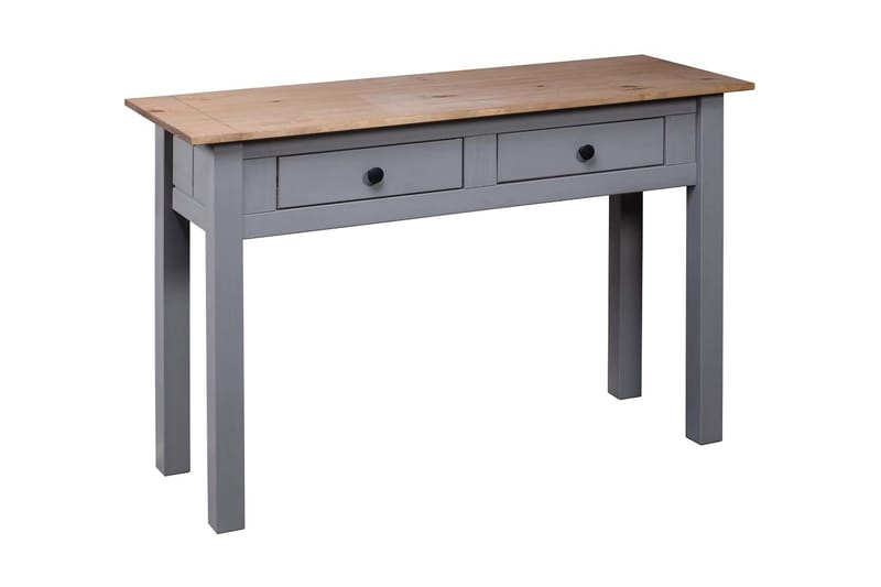 Avlastningsbord grå 110x40x72 cm massiv furu panama - Grå - Lampbord - Brickbord & småbord