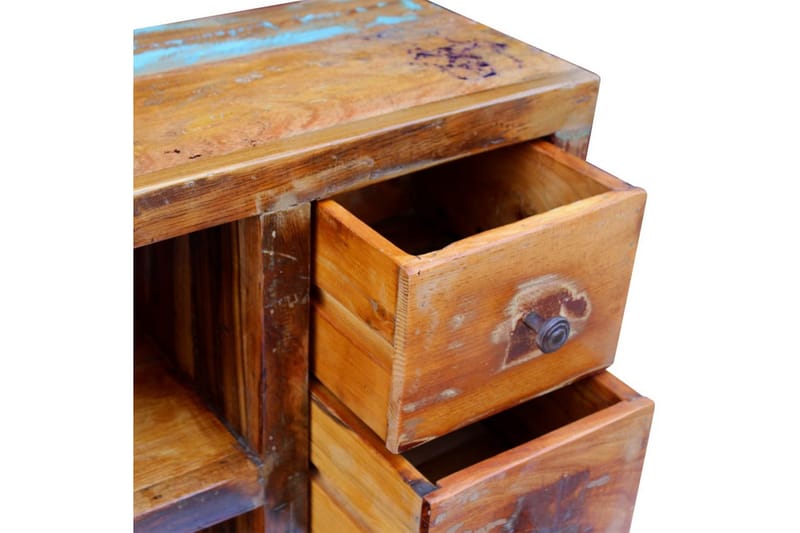 Sidobord återvunnet trä 60x30x80 cm - Flerfärgad - Lampbord - Brickbord & småbord