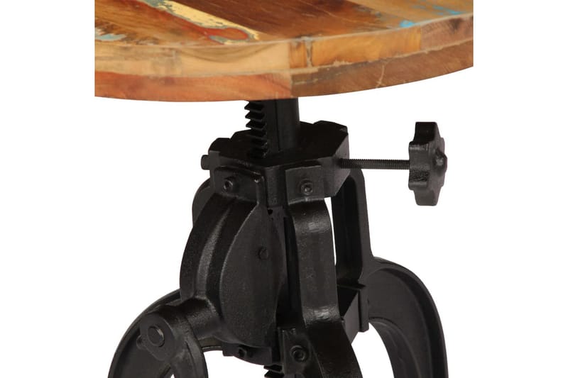 Sidobord 45x (45-62) cm massivt återvunnet trä och gjutjärn - Flerfärgad - Lampbord - Brickbord & småbord