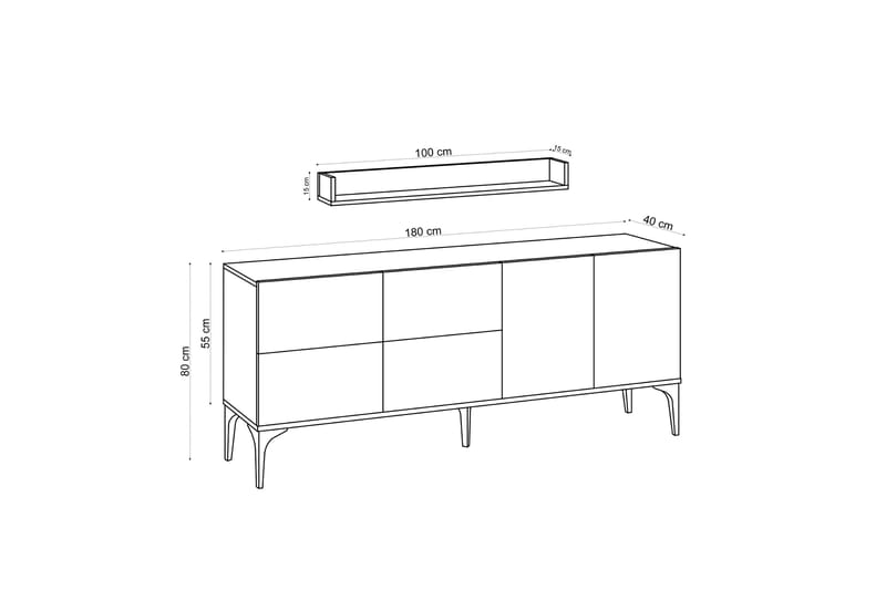 Cerreta Konsollbord 180 cm - Beige - Möbler - Bord & matgrupper - Avlastningsbord - Hallbord