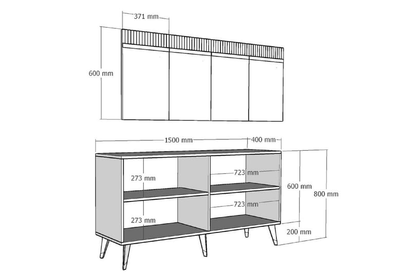 Defneia Konsollbord 150 cm - Antracit/Guld - Möbler - Bord & matgrupper - Avlastningsbord - Hallbord