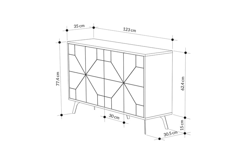 Dune Konsollbord 123 cm - Antracit - Möbler - Bord & matgrupper - Avlastningsbord - Hallbord