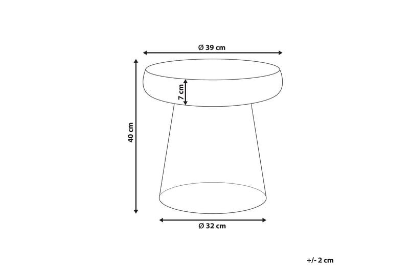 Dyanne Sidobord 39 cm - Transparent - Möbler - Bord & matgrupper - Avlastningsbord - Lampbord