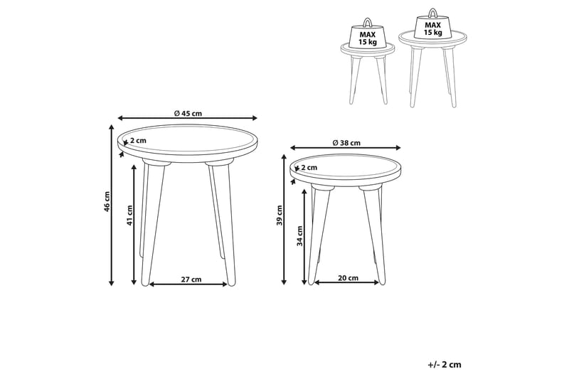 Dyton Satsbord 45 cm - Grön - Möbler - Bord & matgrupper - Avlastningsbord - Satsbord