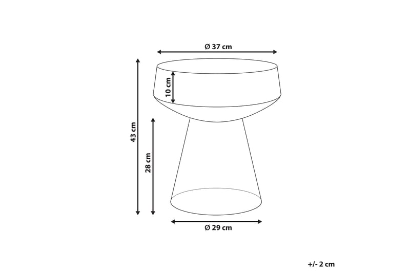 Dytto Sidobord 37 cm - Transparent - Möbler - Bord & matgrupper - Avlastningsbord - Lampbord