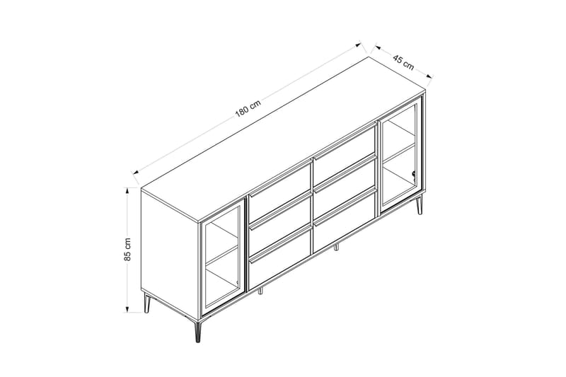 Elevate Konsollbord 180 cm - Svart - Möbler - Bord & matgrupper - Avlastningsbord - Hallbord