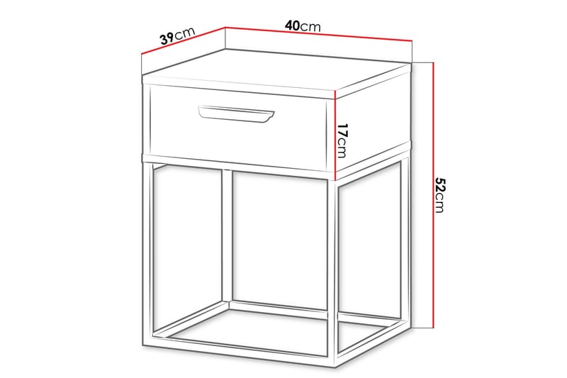 Elliott Sängbord 40 cm - Brun - Möbler - Bord & matgrupper - Avlastningsbord - Sängbord & nattduksbord