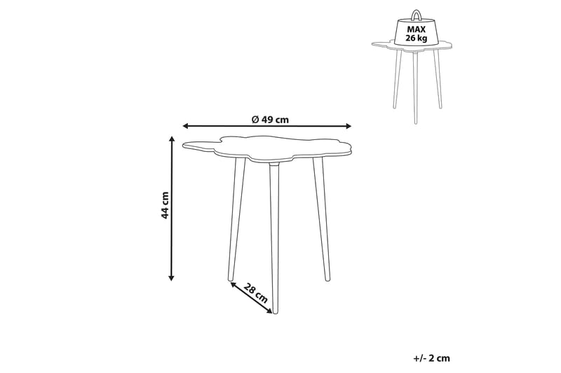 Emmanuel Sidobord 49 cm - Guld - Möbler - Bord & matgrupper - Avlastningsbord - Lampbord