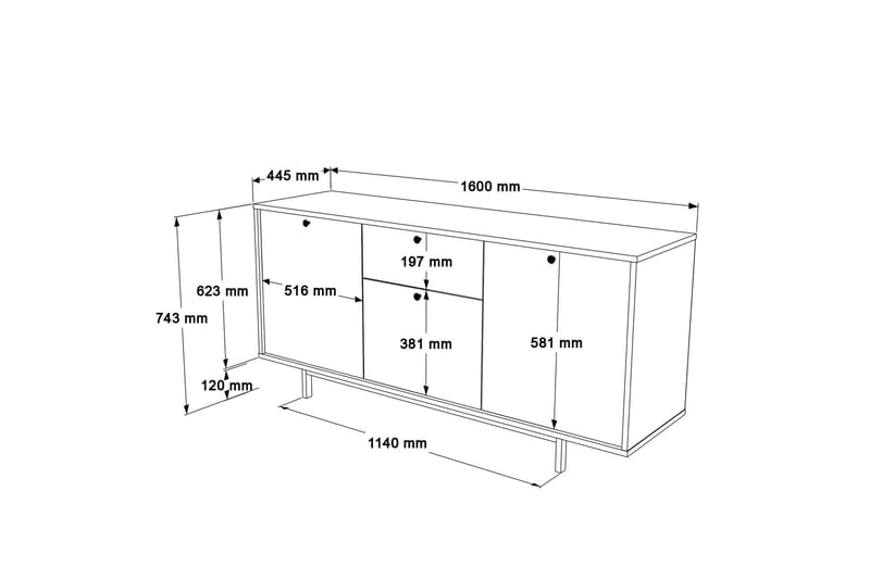 Famke Konsollbord 160 cm - Ek - Möbler - Bord & matgrupper - Avlastningsbord - Hallbord