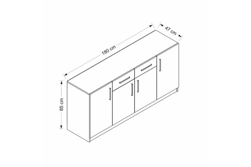 Fruitland Konsollbord 180 cm - Vit - Möbler - Bord & matgrupper - Avlastningsbord - Hallbord