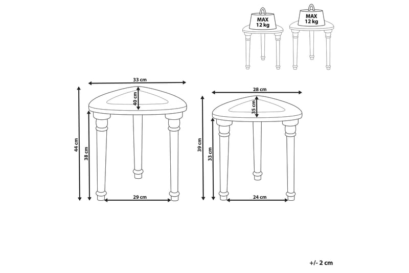 Gates Satsbord 33 cm - Ljust trä - Möbler - Bord & matgrupper - Avlastningsbord - Satsbord