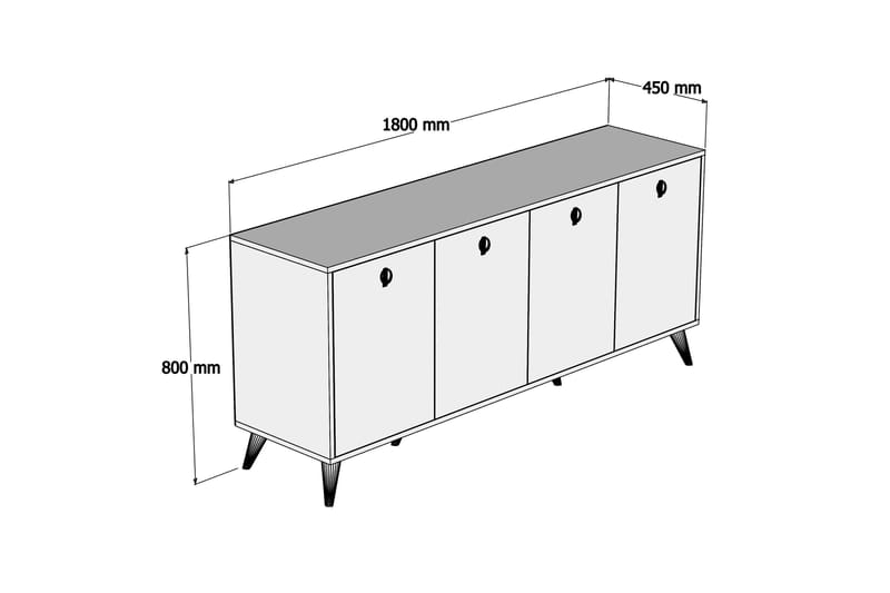 Athodna Konsollbord 180 cm - Brun - Hallbord - Konsolbord & sidobord