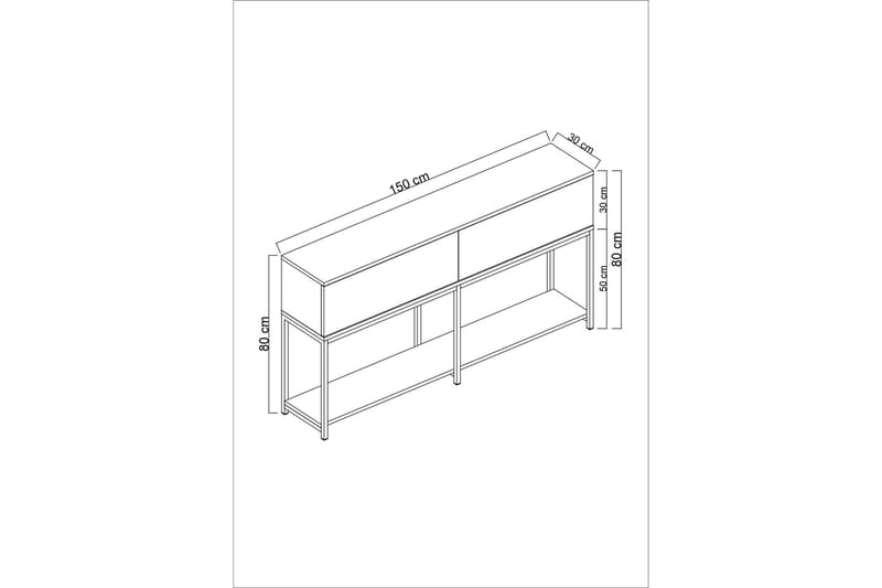 Dorlord Konsollbord 150 cm - Svart/Guld - Möbler - Bord & matgrupper - Avlastningsbord - Hallbord